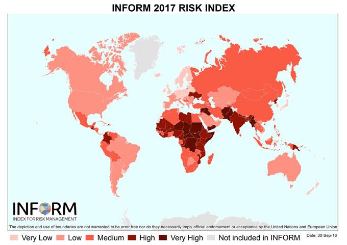INFORM releases the results of its 2017 Global Risk Index